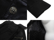 Load image into Gallery viewer, CHROME HEARTS クロムハーツ ライダース 2225-304-0351 ブラック Sサイズ パーツ破損あり 中古 4c067872