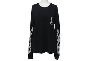 CHROME HEARTS クロムハーツ 長袖シャツ ロンT 2212 304 0226 サイズS コットン ブラック ホワイト 良品 中古 4c067882