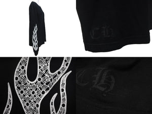 CHROME HEARTS クロムハーツ 長袖シャツ ロンT 2212 304 0226 サイズS コットン ブラック ホワイト 良品 中古 4c067882