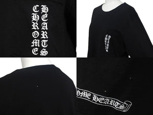 CHROME HEARTS クロムハーツ 長袖シャツ ロンT 2212 304 0226 サイズS コットン ブラック ホワイト 良品 中古 4c067882