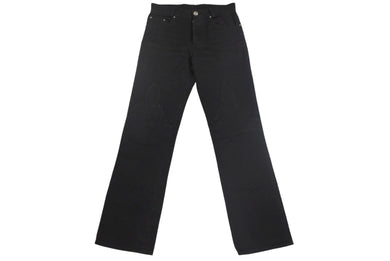 CHROME HEARTS クロムハーツ フレハニー デニムパンツ ホースシューボタン コットン シルバー925 ブラック 美品 中古 4c067887