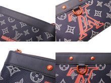 Load image into Gallery viewer, LOUIS VUITTON ルイヴィトン ポシェット アポロPM モノグラムネオン ポーチ アップサイドダウン M62898 ネイビー 美品 中古 4c067897