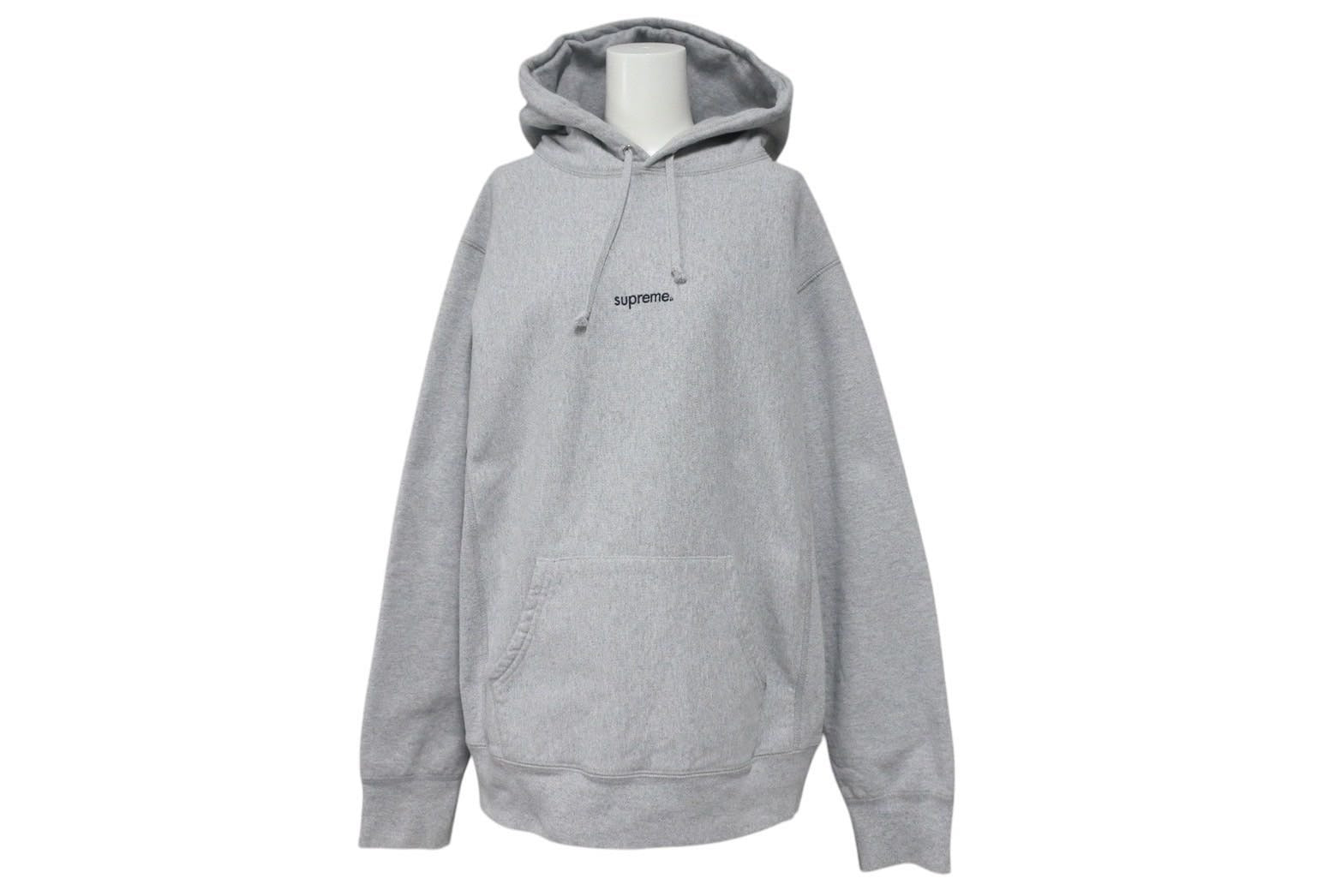 Supreme - 極美品 Supreme シュプリーム ロゴ フーディ パーカー スウェット グレー コットン 101837 中古 4c067906 極美品 Supreme シュプリーム ロゴ フーディ パーカー