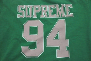 未使用 Supreme シュプリーム パッチワーク 半袖Tシャツ フットボールサイズL グリーン グレー ホワイト 中古 4c067907 