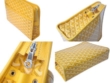 Load image into Gallery viewer, GOYARD ゴヤール ジュバンスMM ポーチ クラッチバッグ ゴヤールディンキャンバス カーフスキン イエロー 美品 中古 4c067912