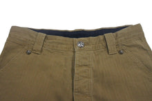 Load image into Gallery viewer, 新品同様 CHROME HEARTS クロムハーツ ペインターパンツ へリンボーン クロスボールボタンサイズ32 シルバー金具 ベージュ 中古 4c067916