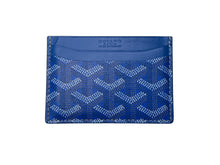 画像をギャラリービューアに読み込む, GOYARD ゴヤール サンシュルピス カードケース STSULPPMLTY10CL10X レザー PVC ブルー 美品 中古 4c067947