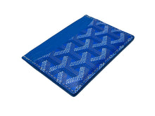 画像をギャラリービューアに読み込む, GOYARD ゴヤール サンシュルピス カードケース STSULPPMLTY10CL10X レザー PVC ブルー 美品 中古 4c067947