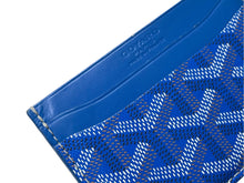 画像をギャラリービューアに読み込む, GOYARD ゴヤール サンシュルピス カードケース STSULPPMLTY10CL10X レザー PVC ブルー 美品 中古 4c067947