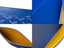画像をギャラリービューアに読み込む, GOYARD ゴヤール サンシュルピス カードケース STSULPPMLTY10CL10X レザー PVC ブルー 美品 中古 4c067947