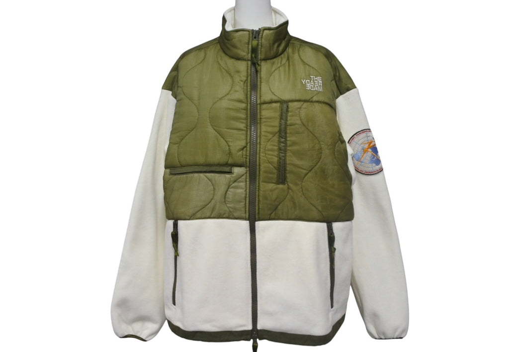 極美品 READY MADE レディメイド フリースジャケット 20AW サイズ1 カーキ アイボリー ポリエステル RE-PO-WH-00-00-110 中古 4c067967
