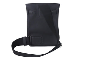 新品未使用 エルメス HERMES ケリーアッカドPM W刻印 ワンショルダーバッグ ブラック 新型 シルバー金具 中古 4c067970