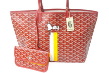 画像をギャラリービューアに読み込む, 新品未使用 GOYARD ゴヤール サンルイPM トートバッグ レッド スヌーピーコラボ PVC×レザー STLOUIPMLTY02CL02P 中古 4c067980