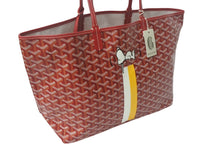 画像をギャラリービューアに読み込む, 新品未使用 GOYARD ゴヤール サンルイPM トートバッグ レッド スヌーピーコラボ PVC×レザー STLOUIPMLTY02CL02P 中古 4c067980