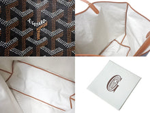 Load image into Gallery viewer, Brand new, unused Goyard Saint Louis XXL tote bag in herringbone PVC-coated canvas and leather in black and brown. Pre-owned. Item number 4c067981 