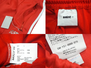 SAINT MICHAEL セントマイケル トラックパンツ SM-YS1-0000-075 サイズL レッド ホワイト ポリエステル 中古 4c067991 