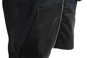 新品同様 CHROME HEARTS クロムハーツ CHクロスパッチ ダガージップアップシャツ サイズM ナイロン カーフスキン シルバ−925 中古 4c067999