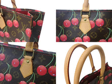 画像をギャラリービューアに読み込む, LOUIS VUITTON ルイヴィトン モノグラム チェリー サックプラ トートバッグ ブラウン M95010 村上隆 2005年春夏 美品 中古 4c068000