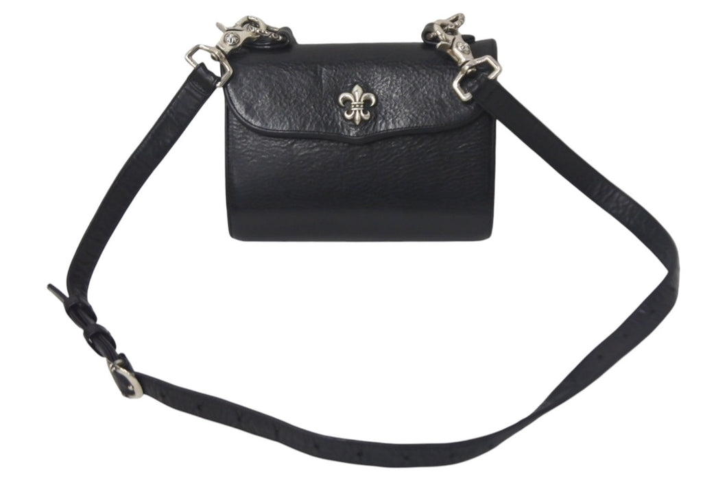 CHROME HEARTS クロムハーツ BSフレア ドッグアダムス オーダー品 ショルダーバッグ 2WAYバッグ レザー シルバー925 美品 中古 4c068002