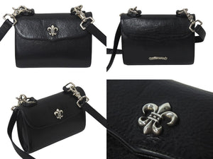 CHROME HEARTS クロムハーツ BSフレア ドッグアダムス オーダー品 ショルダーバッグ 2WAYバッグ レザー シルバー925 美品 中古 4c068002