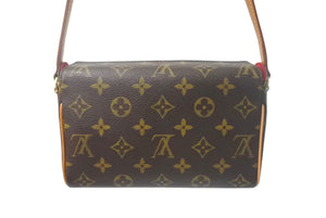 LOUIS VUITTON ルイヴィトン ハンドバッグ レシタル モノグラムキャンバス M51900 ゴールド金具 ブラウン 美品 中古 4c068006
