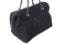 Load image into Gallery viewer, CHANEL シャネル チェーントートバッグ ココマーク デニム 2009年頃 13番台 シルバー金具 美品 中古 4c068022