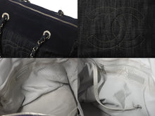 Load image into Gallery viewer, CHANEL シャネル チェーントートバッグ ココマーク デニム 2009年頃 13番台 シルバー金具 美品 中古 4c068022