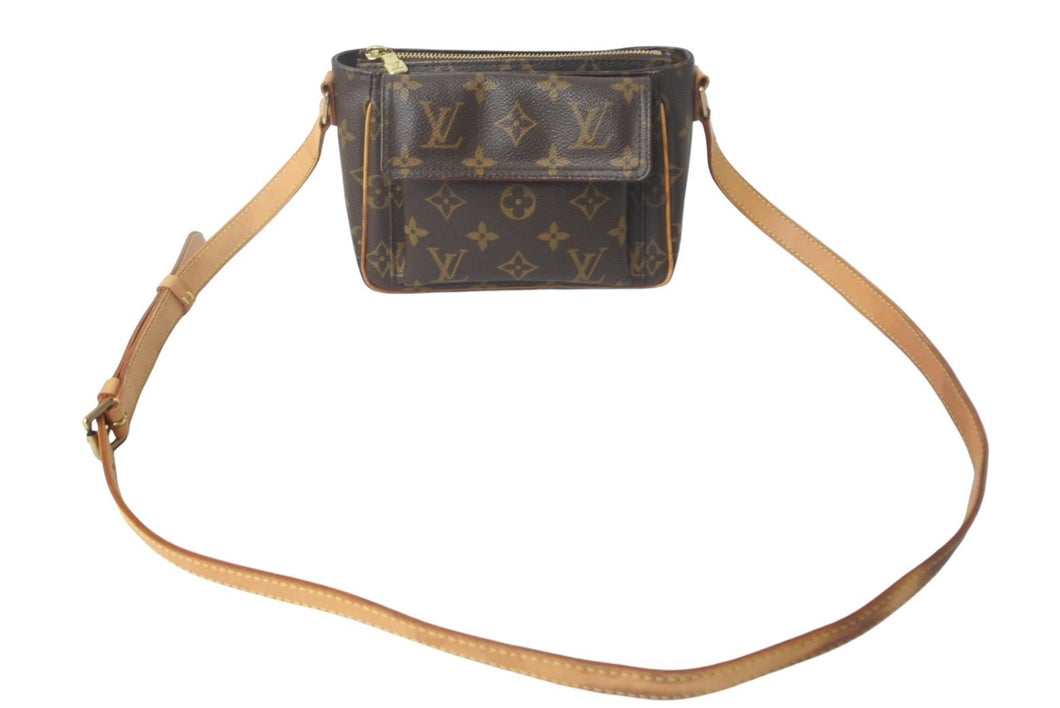 LOUIS VUITTON ルイヴィトン ショルダーバッグ M51165 ヴィバシテPM ブラウン モノグラム ゴールド金具 中古 4c068028