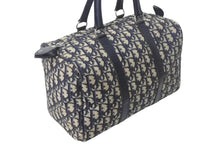 Load image into Gallery viewer, Christian Dior クリスチャンディオール ハンドバッグ トロッター柄 ミニボストンバッグ ネイビー ベージュ 美品 中古 4c068031