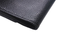 Load image into Gallery viewer, CHANEL シャネル 二つ折り財布 コンパクトウォレット ココマーク 8番台 フランス製 キャビアスキン ブラック ゴールド 美品 中古 4c068039
