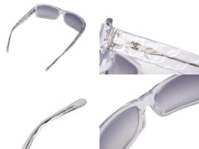 Load image into Gallery viewer, CHANEL シャネル サングラス アイウェア ココマーク イタリア製 プラスチック クリア シルバー サイズ57□17 美品 中古 4c068040