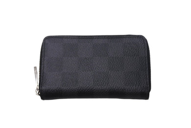 極美品 LouisVuitton ルイヴィトン ジッピーコインパース ダミエグラフィット N63076 フランス製 PVC ブラック シルバー 中古 4c068043