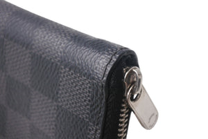 極美品 LouisVuitton ルイヴィトン ジッピーコインパース ダミエグラフィット N63076 フランス製 PVC ブラック シルバー 中古 4c068043