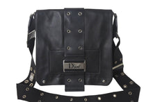 Load image into Gallery viewer, Christian Dior クリスチャンディオール ストリートシック ショルダーバッグ レザー ブラック シルバー金具 美品 4c068052