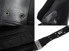 Load image into Gallery viewer, Christian Dior クリスチャンディオール ストリートシック ショルダーバッグ レザー ブラック シルバー金具 美品 4c068052