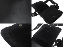 Load image into Gallery viewer, Christian Dior クリスチャンディオール ストリートシック ショルダーバッグ レザー ブラック シルバー金具 美品 4c068052