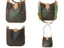 画像をギャラリービューアに読み込む, LOUIS VUITTON ルイヴィトン ペルフォ ミュゼット ショルダーバッグ M95173 斜め掛け PVC ヌメ革 ブラウン グリーン 美品 中古 4c068059
