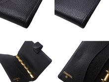 Load image into Gallery viewer, CHANEL シャネル 手帳カバー アジェンダ ココマーク 5番台 5穴リング キャビアスキン ブラック ゴールド金具 美品 中古 4c068072