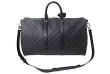 Load image into Gallery viewer, LOUISVUITTON ルイヴィトン キーポルバンドリエール 45 ボストンバッグ N41418 ダミエグラフィット PVC レザー 美品 中古 4c068098