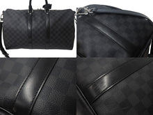 Load image into Gallery viewer, LOUISVUITTON ルイヴィトン キーポルバンドリエール 45 ボストンバッグ N41418 ダミエグラフィット PVC レザー 美品 中古 4c068098