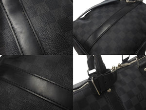 LOUISVUITTON ルイヴィトン キーポルバンドリエール 45 ボストンバッグ N41418 ダミエグラフィット PVC レザー 美品 中古 4c068098