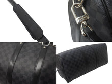 Load image into Gallery viewer, LOUISVUITTON ルイヴィトン キーポルバンドリエール 45 ボストンバッグ N41418 ダミエグラフィット PVC レザー 美品 中古 4c068098