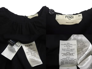 FENDI フェンディ トップス トップス 16年 FS6750 2ZM イタリア製 コットン ブラック サイズ36 美品 中古 4c068103 正規品