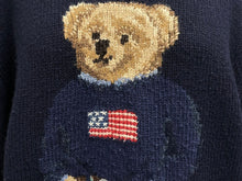 画像をギャラリービューアに読み込む, POLO RALPH LAUREN ポロ・ラルフローレン ベア ウール ニット セーター ネイビー 0105742GH クマ サイズS 美品 中古 4c068119