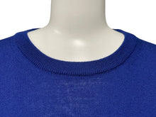 Load image into Gallery viewer, 美品 ISAIA イザイア ウール ニット ブルー 青 刺繍 長袖 トップス サイズXL 中古 4c068113