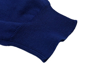 美品 ISAIA イザイア ウール ニット ブルー 青 刺繍 長袖 トップス サイズXL 中古 4c068113