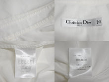 Load image into Gallery viewer, ChristianDior クリスチャンディオール 長袖シャツ BEE ブラウス ドレス イタリア製 コットン ホワイト サイズ36 美品 中古 4c068120