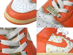 Supreme × Nike SB Dunk High Orange Stars シュプリーム ナイキ ダンク ハイ オレンジ スターズ サイズ27.5cm 307385 181 中古