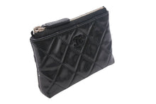 Load image into Gallery viewer, CHANEL シャネル コインケース ココマーク ロゴ 16番台 スペイン製 エナメル ブラック シルバー金具 美品 中古 4c068182