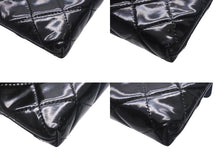 Load image into Gallery viewer, CHANEL シャネル コインケース ココマーク ロゴ 16番台 スペイン製 エナメル ブラック シルバー金具 美品 中古 4c068182